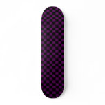 Purple And Black Checkered Deck Skate Board Decks