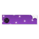 Purple and Black Christmas Bauble. Custom bumper stickers