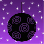 Purple and Black Christmas Bauble. Photo Cut Outs