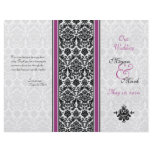 Purple and Black Damask Wedding Program