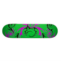 purple and black dragon skate board