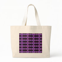 Purple and Black Fractal Pattern Bag