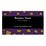 Purple and Black Leopard Print Business Card