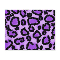 Purple and Black Leopard Print Pattern. Flyer