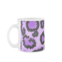 Purple and Black Leopard Print Pattern. Coffee Mug