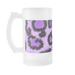 Purple and Black Leopard Print Pattern. Coffee Mug