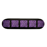Purple and Black Leopard Print Pattern. Skateboard Decks