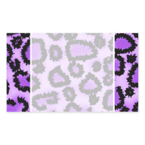 Purple and Black Leopard Print Pattern. Stickers