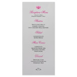 Purple and Black Orchid Wedding Reception Menu rack cards
