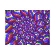Purple and Blue Balls Fractal Pattern Gallery Wrap Canvas