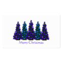 Purple and Blue Christmas Tree Gift Tag business cards
