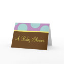 Purple and Blue Dots Baby Shower Invitation cards