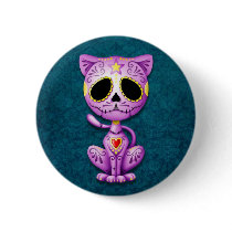 Purple and Blue Zombie Sugar Kitten Pins
