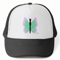 Purple And Cyan Butterfly Hat