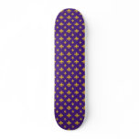 Purple and Gold Fleur de lis Skateboard