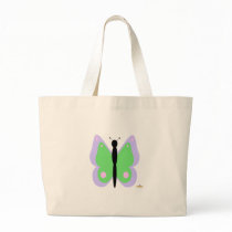 Purple And Green Butterfly Bag