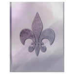 Purple and grey fleur-de-lis flyers