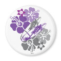 Purple and Grey Surf Boards magnets