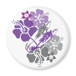 Purple and Grey Surf Boards magnets
