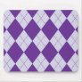 Purple and Light Purple Argyle Pattern Mouse Mat