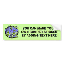 Purple and Lime Peace T-shirts and Gifts bumper stickers