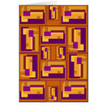 Purple and Orange Greeting Card