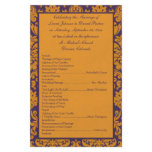 Purple and Orange Damask Wedding Program II flyers