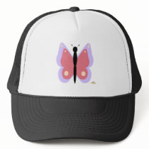 Purple And Pink Butterfly Mesh Hats