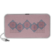 Purple and Pink Floral Border Speaker
