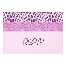 Purple and Pink RSVP Personalised Invitation