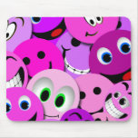 PURPLE AND PINK SMILEY FACES COLLAGE MOUSEMAT