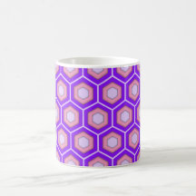 Purple and Pink Tiled Hex Mug