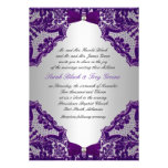 Purple and Silver Wedding Invitation
