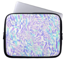 Purple and teal print laptop sleeve