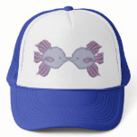 Purple and Violet Kissing Fish Hat