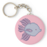 Purple and Violet Tropical Fish Keychain