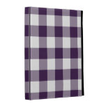 Purple and White Gingham Pattern iPad Case