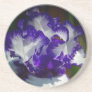 Purple and White Iris Coaster