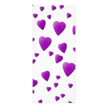 Purple and White Love Hearts Pattern. Invitations