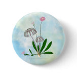 Purple and White Mushrooms with small Daisies Pins