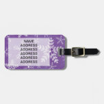 Purple and White Snowflake Pattern