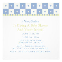 Purple and Yellow Carriage Baby Shower Invitations