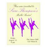 Purple and Yellow Dance Recital Invitation