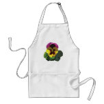 Purple and Yellow Pansy aprons