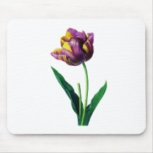 Purple and Yellow Tulips by Pierre Joseph Redoute Mouse Pads