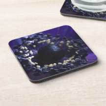 Purple Anemone Flower Cork Coaster
