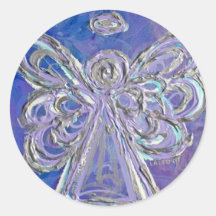 Purple Angel Wings Stickers