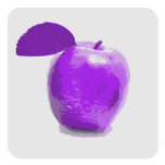 Purple Apple Fruit Painting Art - Stickers