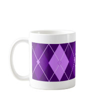 Purple Argyle Coffee Mugs