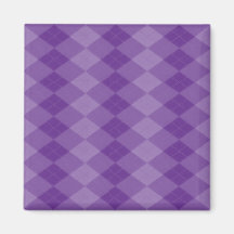 Purple Argyle Magnet